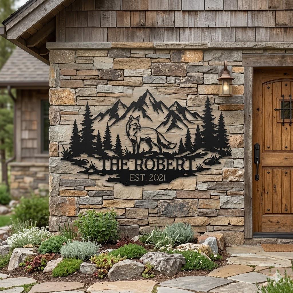Fox Outdoor Metal Wall Art