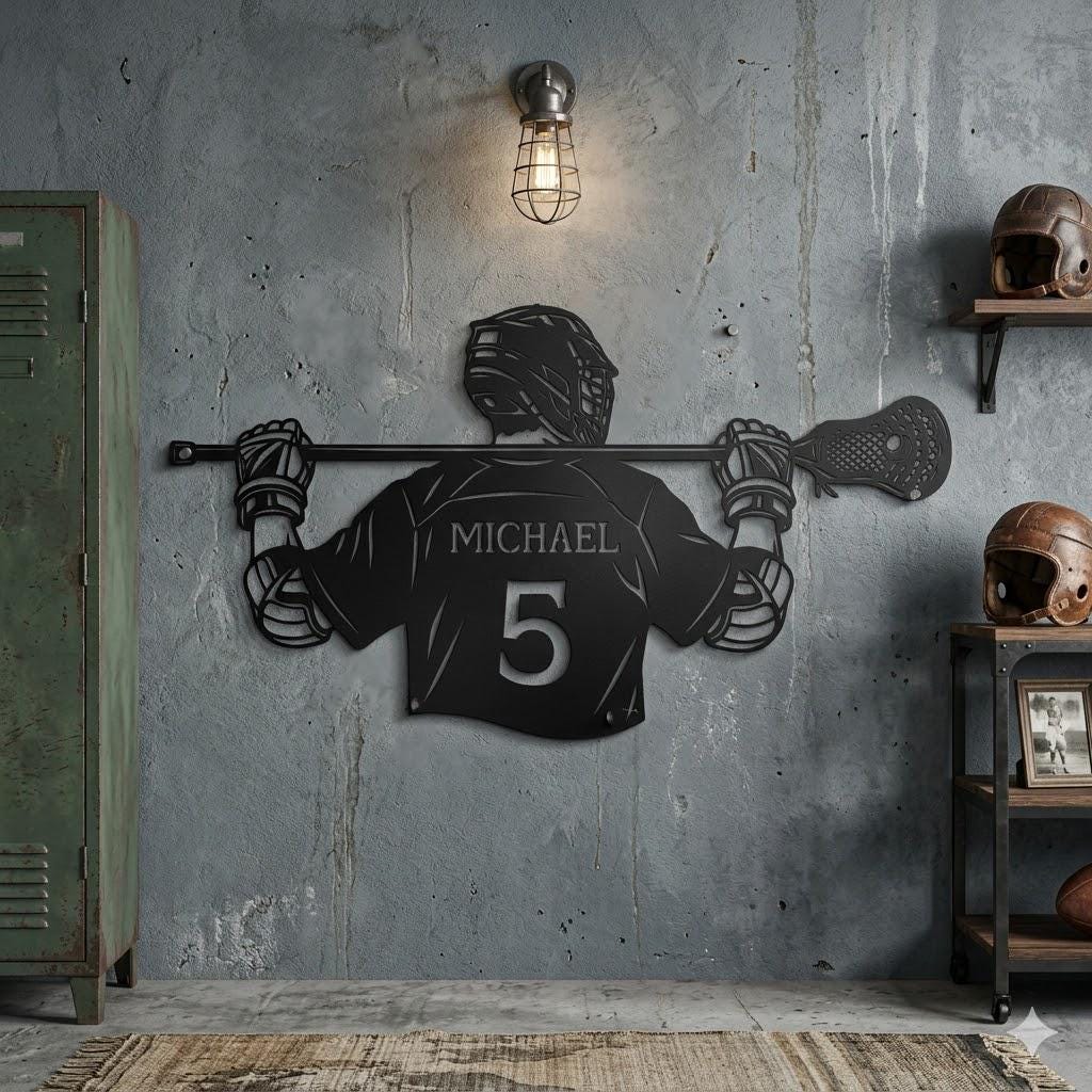 Custom Lacrosse Player Sign