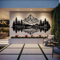 Mountain Lake Reflection Metal Wall Art