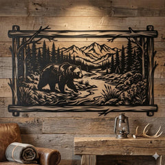 Bear Mountain Metal Wall Art