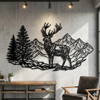 Rustic Deer Metal Wall Art