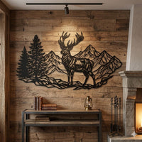 Rustic Deer Metal Wall Art