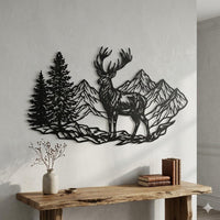 Rustic Deer Metal Wall Art