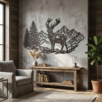 Rustic Deer Metal Wall Art