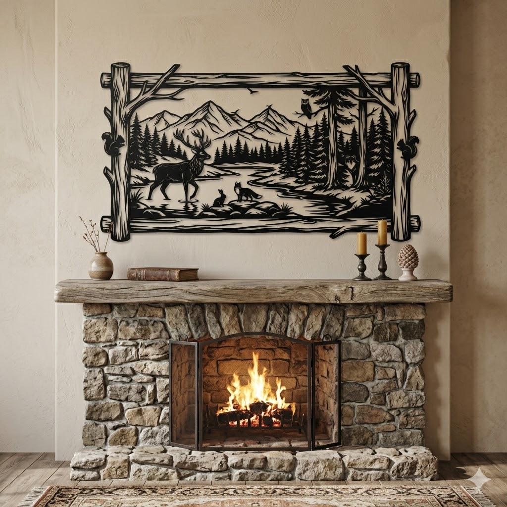 Rustic Wildlife Metal Wall Art