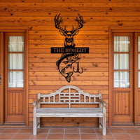 Hunting Fishing Metal Sign