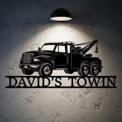Tow Truck Metal Wall Art