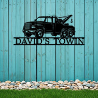 Tow Truck Metal Wall Art