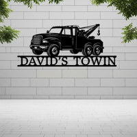 Tow Truck Metal Wall Art