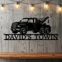 Tow Truck Metal Wall Art