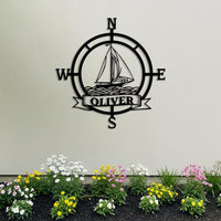 Custom Nautical Compass Wall Art
