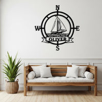 Custom Nautical Compass Wall Art