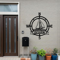 Custom Nautical Compass Wall Art