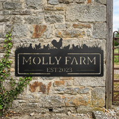 Chicken Farm Sign Custom