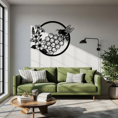 Bee and Honeycomb Wall Art