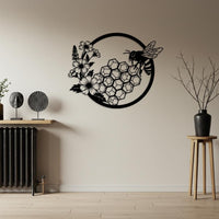Bee and Honeycomb Wall Art