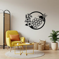 Bee and Honeycomb Wall Art