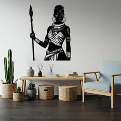 African Warrior Woman Wall Art