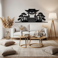 Japanese Torii Gate Metal Wall Art