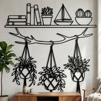 Vase Flowers Metal Wall Art
