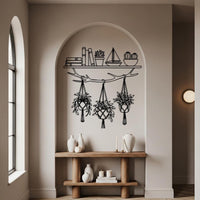 Vase Flowers Metal Wall Art