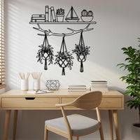 Vase Flowers Metal Wall Art