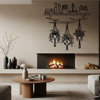 Vase Flowers Metal Wall Art