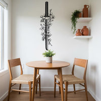 Floral Katana Wall Art