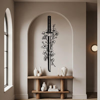 Floral Katana Wall Art