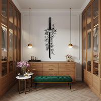 Floral Katana Wall Art