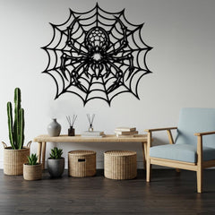 Spider Web Metal Wall Art
