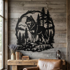 Wolf Forest Metal Wall Decor