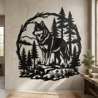 Wolf Forest Metal Wall Decor