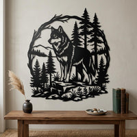 Wolf Forest Metal Wall Decor