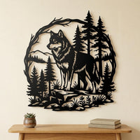 Wolf Forest Metal Wall Decor