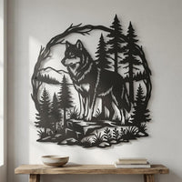 Wolf Forest Metal Wall Decor