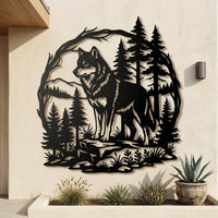 Wolf Forest Metal Wall Decor