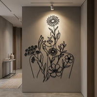 Floral Woman Metal Wall Decor