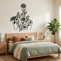 Floral Woman Metal Wall Decor