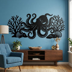 Octopus Metal Wall Decor