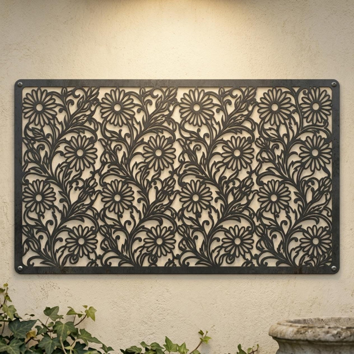 Floral Metal Wall Decor