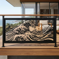 Ocean Wave Metal Privacy Screen