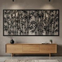 Bamboo Metal Wall Decor