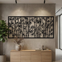 Bamboo Metal Wall Decor