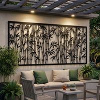 Bamboo Metal Wall Decor