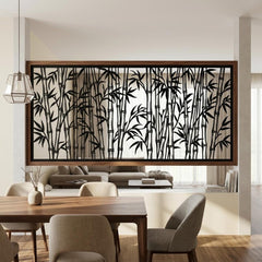 Bamboo Metal Privacy Screen
