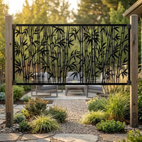 Bamboo Metal Privacy Screen