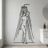 Woman Shower Metal Wall Decor