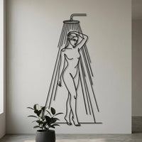 Woman Shower Metal Wall Decor