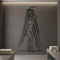 Woman Shower Metal Wall Decor